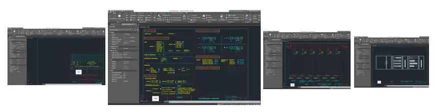 exemple d'écrans autocad pour schéma électri